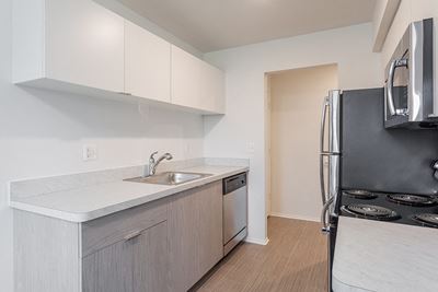 Rich Shaker Style Cabinetry at Lafayette Park Place, Detroit, MI